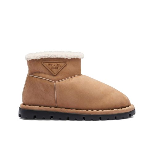 Prada Women's Shearling Booties 1T217N 